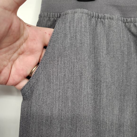 Figs Petite High Waisted Yola Skinny Scrub in Graphite & Teal  Pants Women's MP - Picture 6 of 11